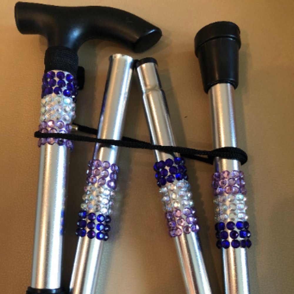 Purple Ombre Bling Cane